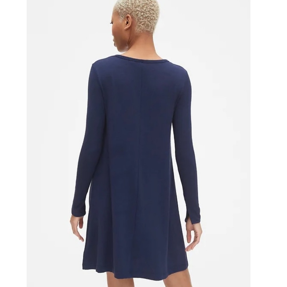 NWT Gap $60 Softspun T-Shirt Dress Sz L v200 - Picture 4 of 5